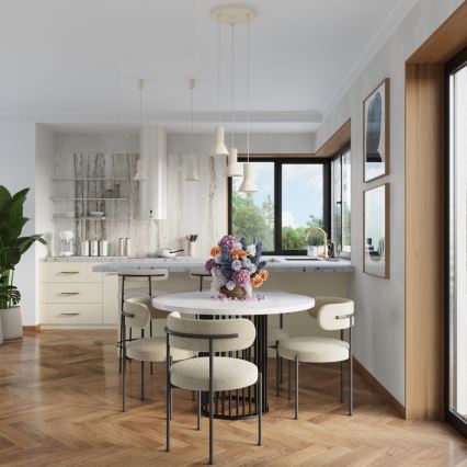 Люстра на шнурі ESTRIA 3xE14/10W/230V діаметр 30 см кремова