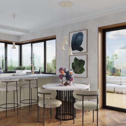 Люстра на шнурі ESTRIA 3xE14/10W/230V діаметр 30 см кремова