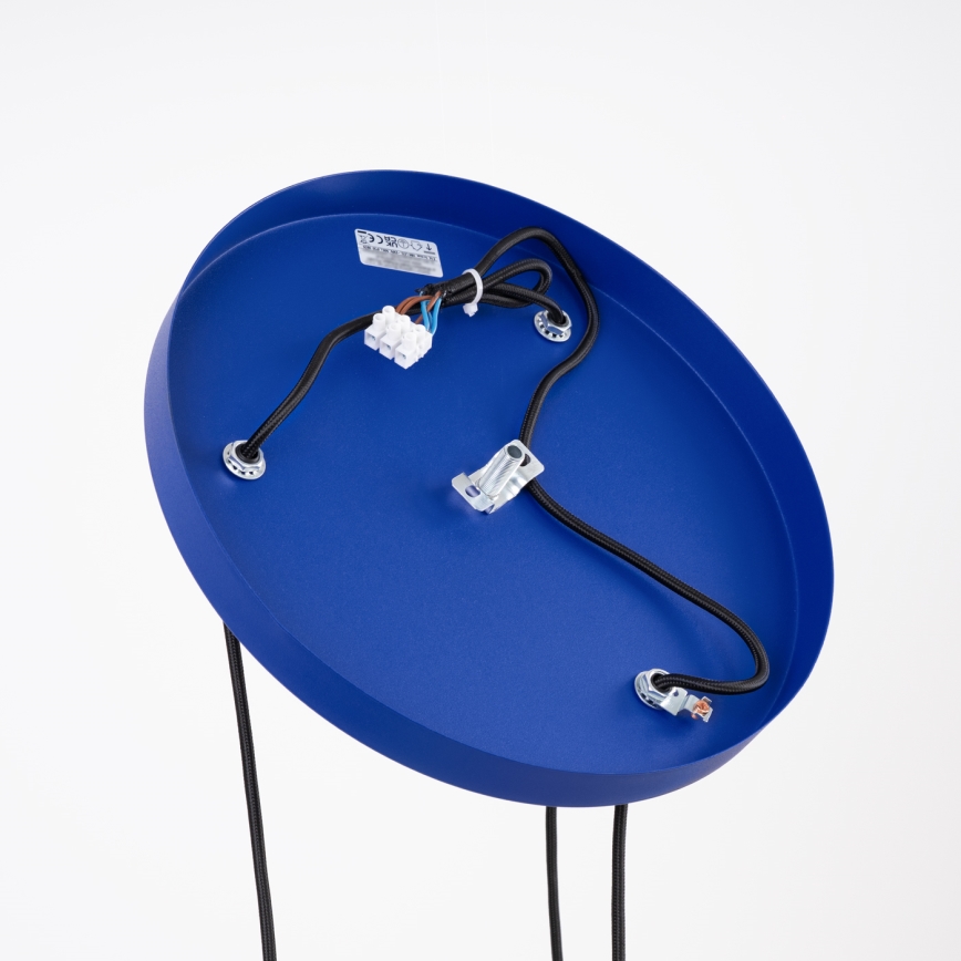 Люстра на тросе ESTRIA, 3xE14/10 Вт/230 В, диаметр 30 см, синяя