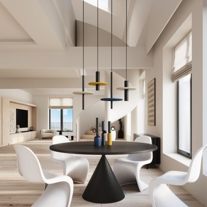 Люстра на тросе FELTRO 1xG9/8W/230V чёрная/кремовая