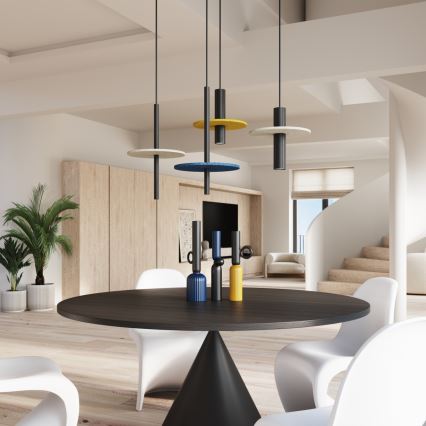 Підвісний світильник на тросі FELTRO 1xG9/8W/230V чорний/жовтий