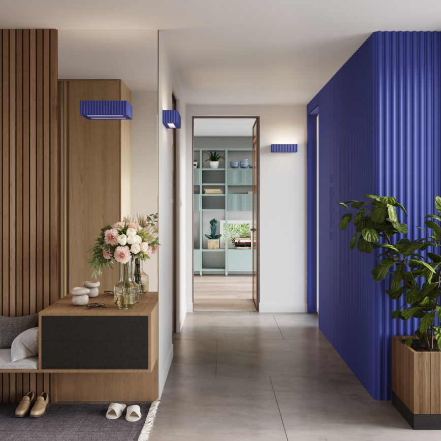 Настінний світильник RIGATA 1xE27/15W/230V кераміка/синій