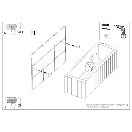 Настінний світильник RIGATA 1xE27/15W/230V кераміка/синій