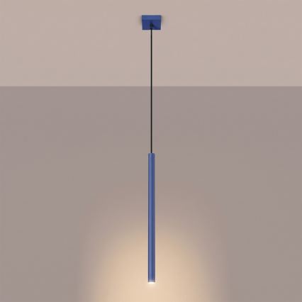 Люстра на тросі PASTELO 1xG9/8W/230V синя