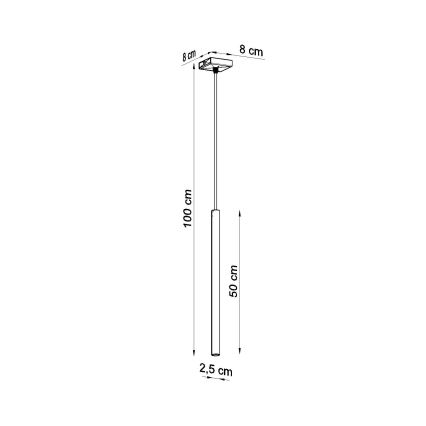 Подвесной светильник на тросе PASTELO 1xG9/8W/230V жёлтый