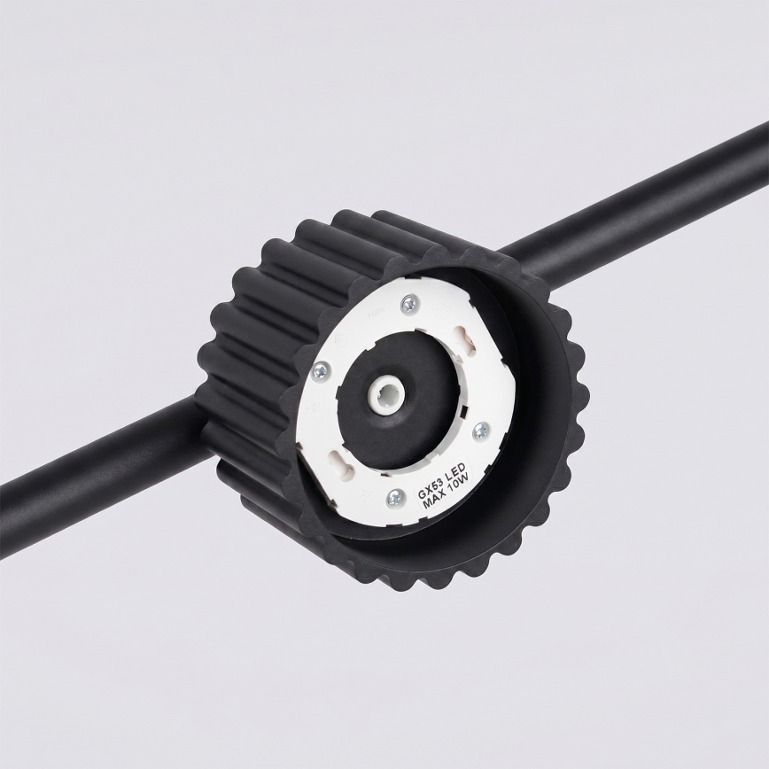 Підвісна люстра на тросі AURA 4xGX53/10W/230V чорна