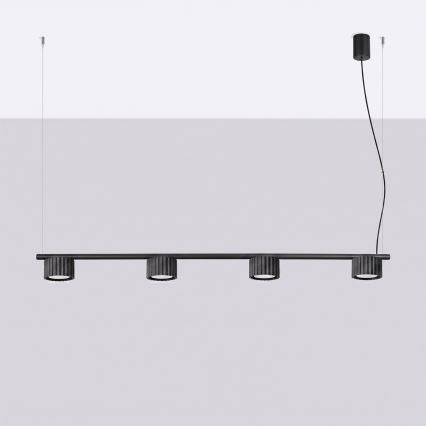 Люстра на тросе AURA 4xGX53/10W/230V чёрная