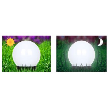 Солнечная LED-лампа, 1,2 В, 6500 K, 200 mAh, диаметр 10 см, IP44, белая/чёрная