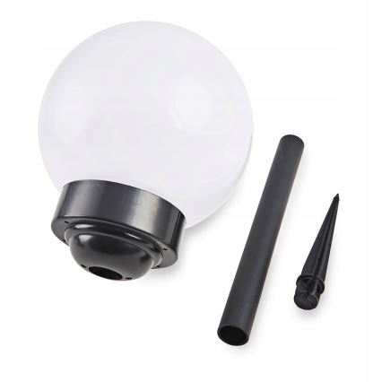 Солнечная LED-лампа, 1,2 В, 6500 K, 200 mAh, диаметр 10 см, IP44, белая/чёрная