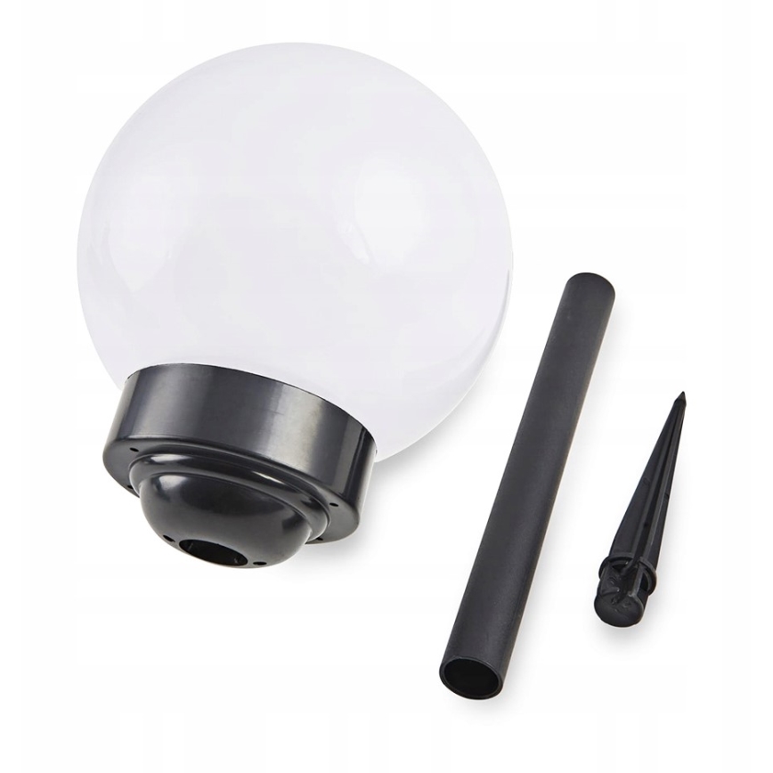 Солнечная LED-лампа, 1,2 В, 6500 K, 200 mAh, диаметр 10 см, IP44, белая/чёрная