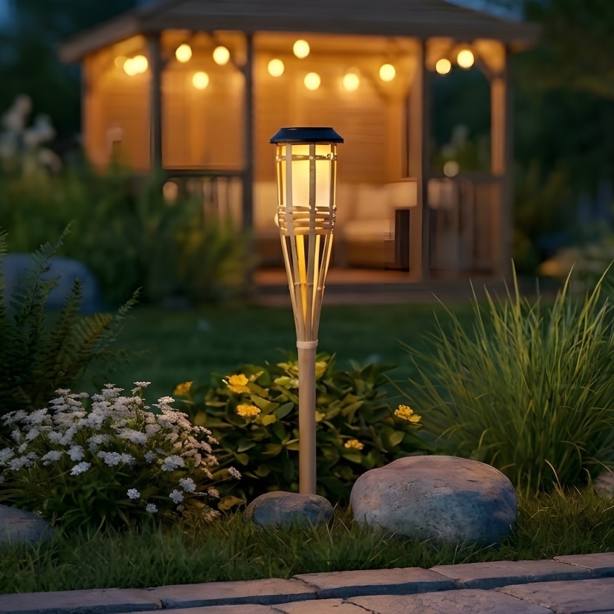 Солнечная LED-лампа BAMBOO LED/1,2V 150 mAh 1800K 56 cm IP44 бежевая