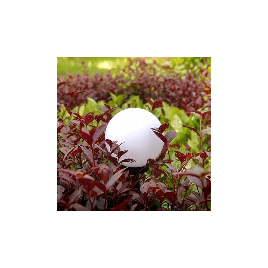 Солнечная LED-лампа LED/1,2V 6500K 200 mAh диам. 15 см IP44 белая/чёрная