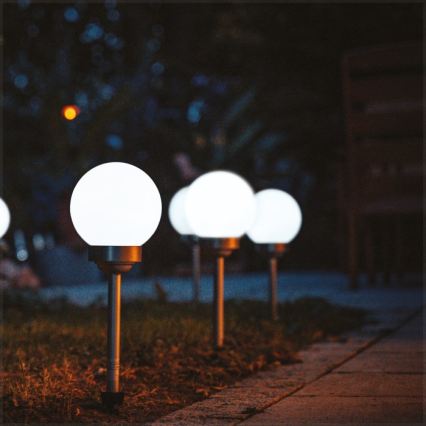 Солнечная LED-лампа SPHERE LED/1,2V 4000K IP44 200 mAh, диаметр 20 см