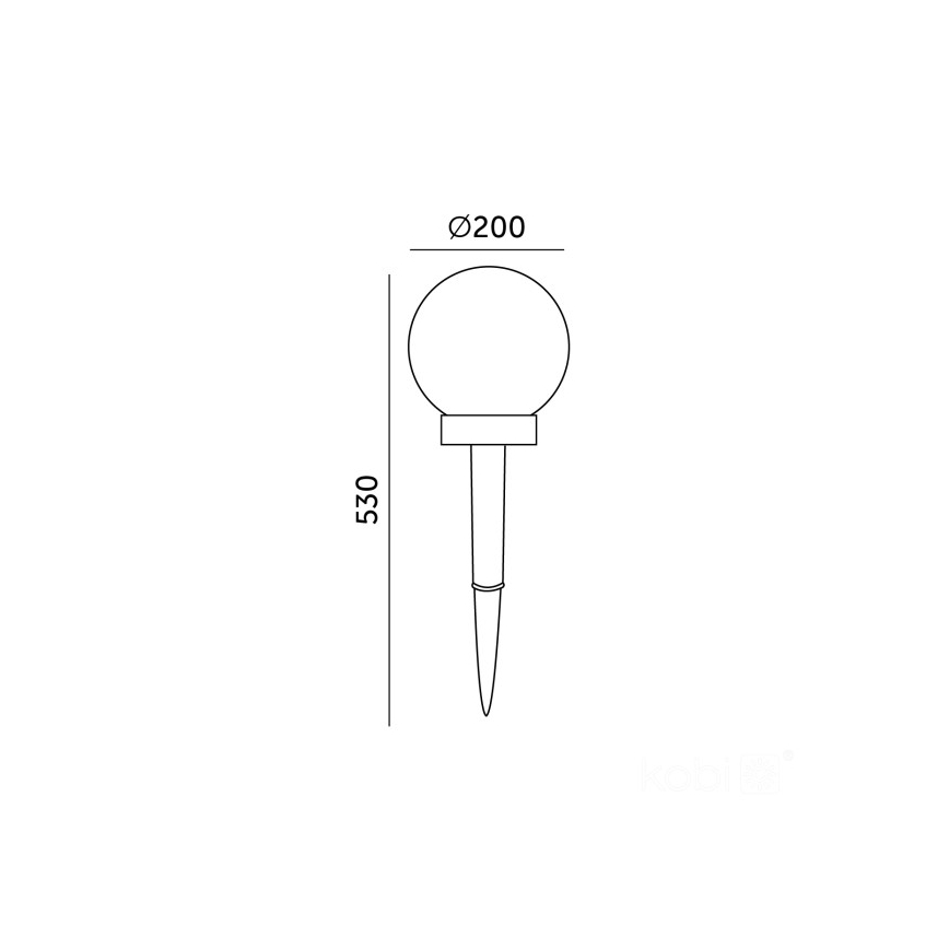Солнечная LED-лампа SPHERE LED/1,2V 4000K IP44 200 mAh, диаметр 20 см