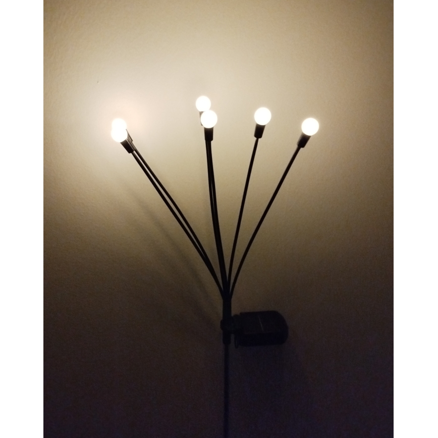 Солнечный LED-светильник 6xLED/1,2V 300 mAh IP44 черный