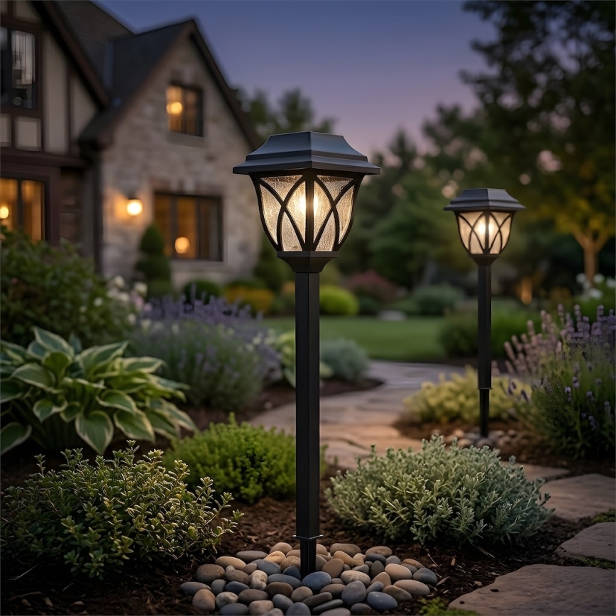 Солнечный LED-светильник LAWN, 1,2 В, 100 мА·ч, 3000 К, 44 см, IP44, чёрный