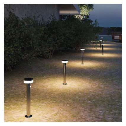 Солнечный светодиодный фонарь с датчиком LED/2W/3,7V 1200 мАч IP44 80 см