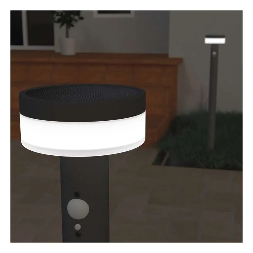 Солнечный светодиодный фонарь с датчиком LED/2W/3,7V 1200 мАч IP44 80 см