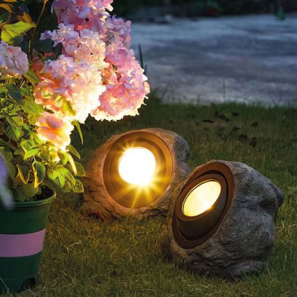 Солнечный LED‑светильник, 1,2 В, 1000 мА·ч, IP44, дизайн «камень»