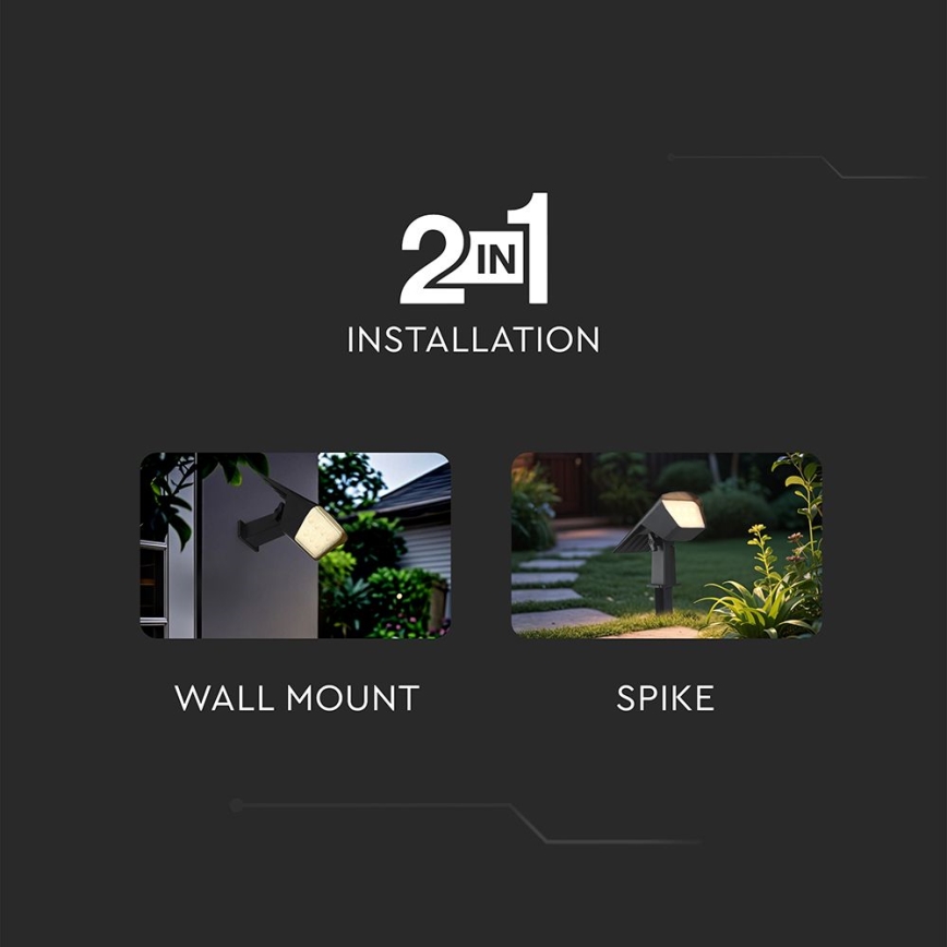 Солнечный LED‑светильник 2‑в‑1 LED/1,3 Вт/3,7 В 3000/4000/6400 К IP65 1200 мА·ч