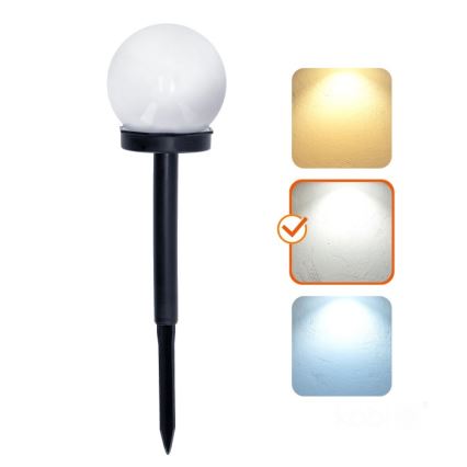 Солнечный светодиодный светильник SPHERE, 1,2 В, 4000 К, IP44, 40 mAh, диаметр 10 см
