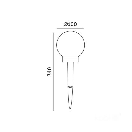 Солнечный светодиодный светильник SPHERE, 1,2 В, 4000 К, IP44, 40 mAh, диаметр 10 см