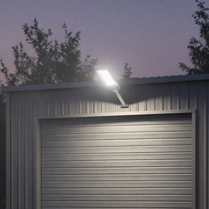 Диммируемый светодиодный (LED) солнечный уличный фонарь с датчиком VENICE LED/100W/3,2V 6000 mAh IP65, чёрный + пульт дистанционного управления
