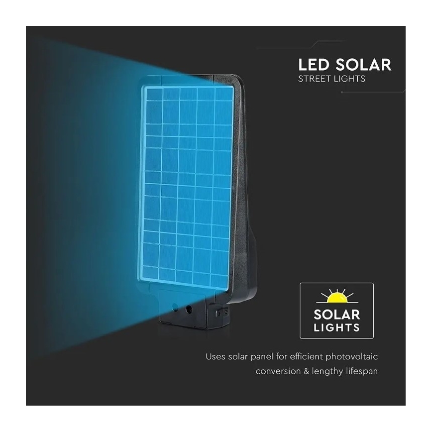 Солнечный уличный светодиодный светильник с датчиком LED/15W/7,4V 6000K IP65 5400 mAh