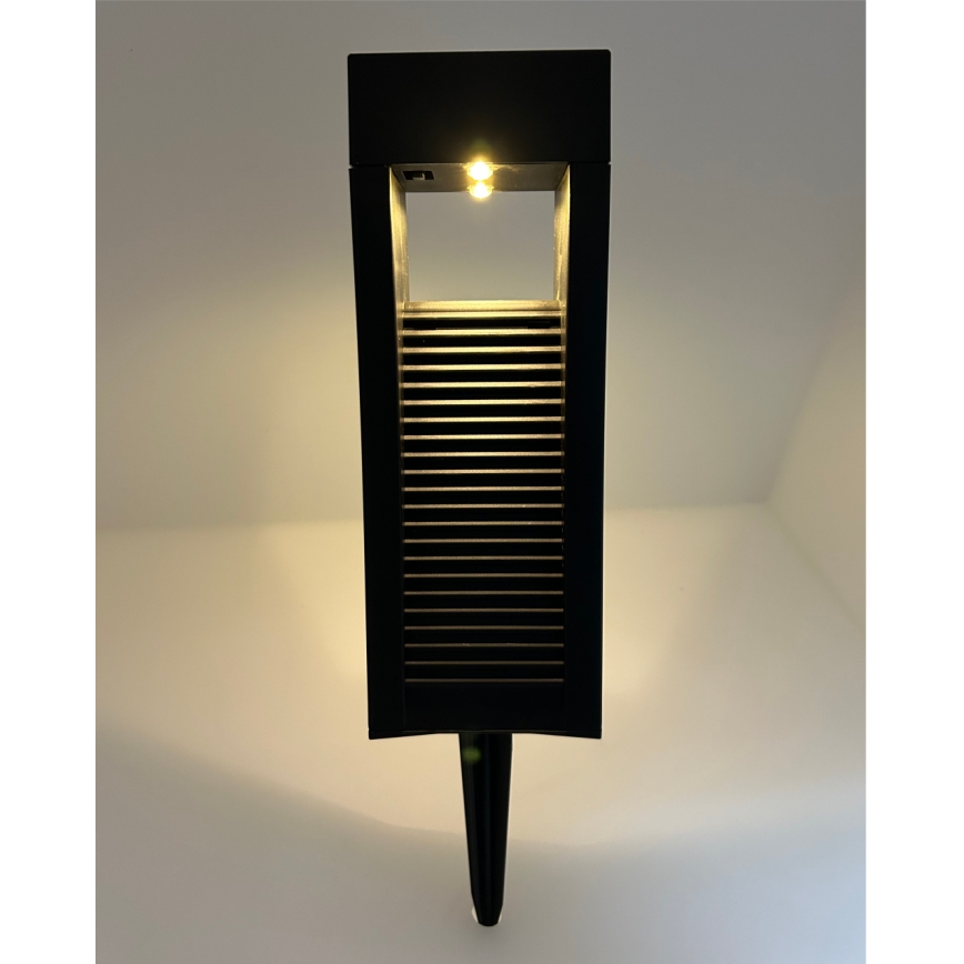 Солнечная LED-лампа 2×LED / 1,2 В, 200 мА·ч, IP44, черная