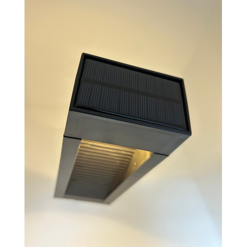 Солнечная LED-лампа 2×LED / 1,2 В, 200 мА·ч, IP44, черная