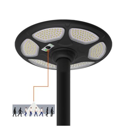 Солнечная уличная лампа с LED и сенсором SOLSUMI LED/25W/3,2V IP54 25000 мАч + пульт