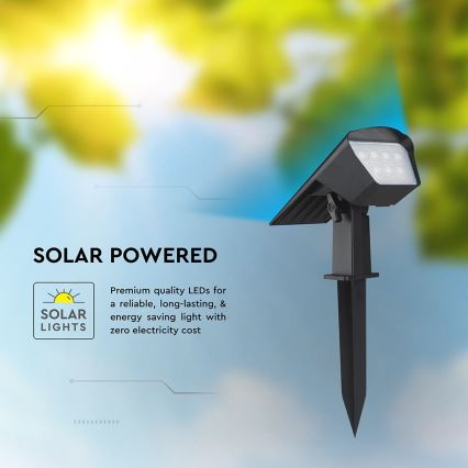 Солнечный LED‑светильник 2‑в‑1 LED/1,3 Вт/3,7 В 3000/4000/6400 К IP65 1200 мА·ч