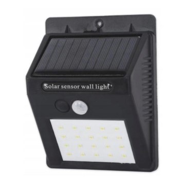 Солнечный настенный светильник со светодиодом и датчиком LED/0,55W/3,7V 1200 mAh IP65
