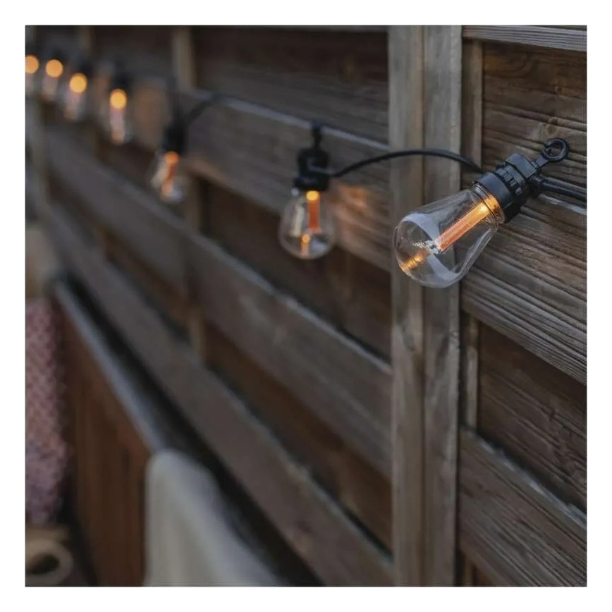 Сонячна LED-декоративна гірлянда 10xLED/0,6W/1,2V 4,5m IP44 800 mAh