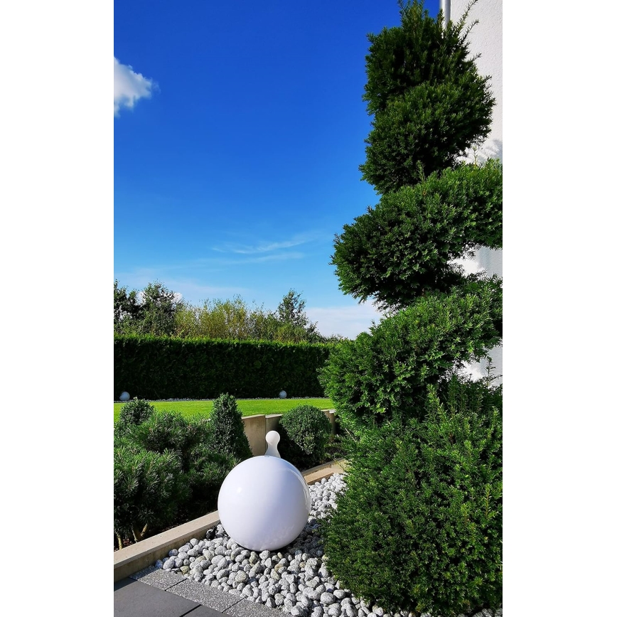 Сонячна LED-лампа, 1,2 В, 6500 К, 200 мА·год, діам. 25 см, IP44, біла/чорна