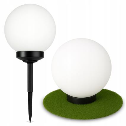 Сонячна LED-лампа, 1,2 В, 6500 К, 200 мА·год, діам. 25 см, IP44, біла/чорна