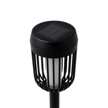 Сонячна LED-лампа FLAME LED/1,2V 100 mAh 1800K 37 cm IP44 чорна