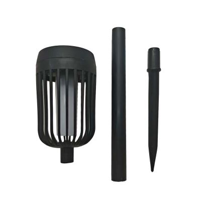 Сонячна LED-лампа FLAME LED/1,2V 100 mAh 1800K 37 cm IP44 чорна
