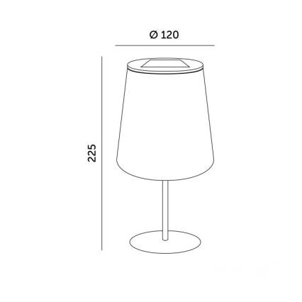 Сонячна настільна лампа LUVETRA LED/1xAA 4000K IP44 200 mAh біла