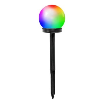 Сонячна RGB світлодіодна лампа SPHERE, 1,2 В, IP44, акумулятор 40 мА·год, діаметр 10 см