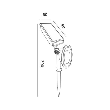 Сонячна світлодіодна лампа LANCE LED/1xAA 4000K IP44 300 mAh