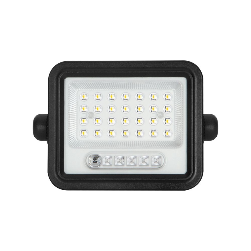 Сонячний LED-прожектор з регульованою яскравістю LED/50W/3,2V 2000-8000K IP65 3800 mAh чорний + пульт дистанційного керування