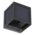 Сонячний настінний світильник LED з датчиком, 9W, 3,7V, 3000/4000/6000K, IP65, 2600 mAh, чорний