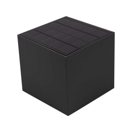 LED сонячний настінний світильник з датчиком LED/9W/5V 3000/4000/5000K IP65 2600 mAh антрацит