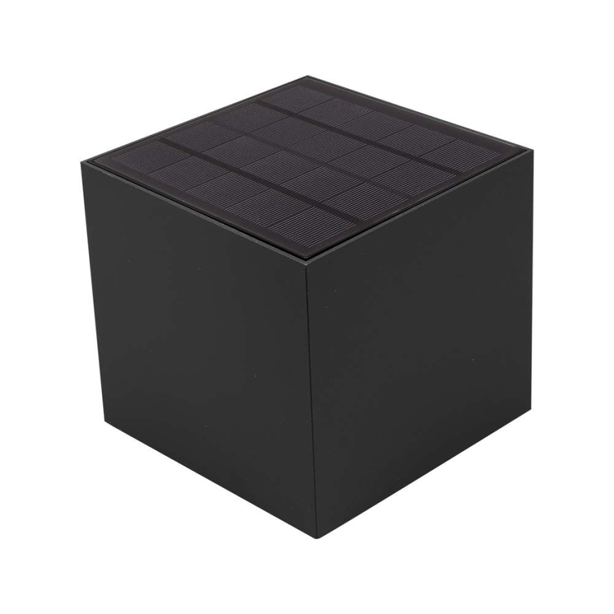 LED сонячний настінний світильник з датчиком LED/9W/5V 3000/4000/5000K IP65 2600 mAh антрацит