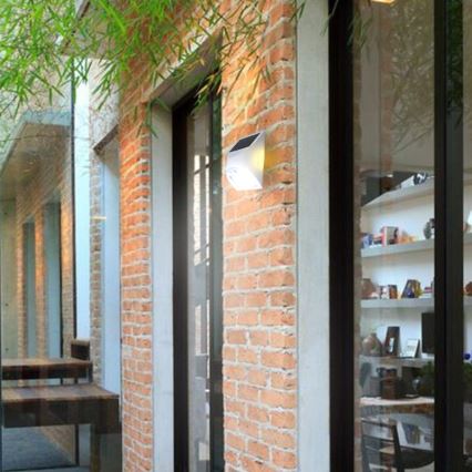 LED сонячний настінний світильник із датчиком LED/3W/3,7V 3000/4000K 1200 mAh IP54 білий