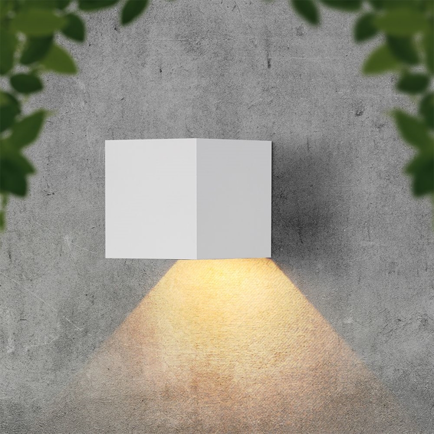 Світлодіодний сонячний настінний світильник з датчиком, 9 Вт/5 В, 3000/4000/5000 К, IP65, 2600 мА·год, білий