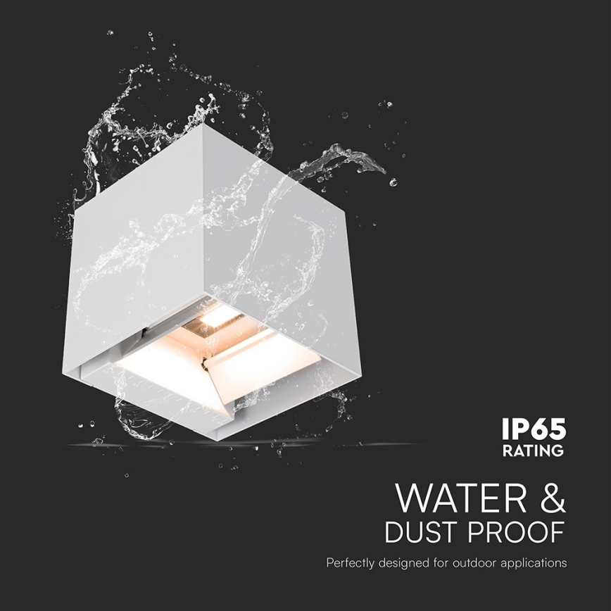 Світлодіодний сонячний настінний світильник з датчиком, 9 Вт/5 В, 3000/4000/5000 К, IP65, 2600 мА·год, білий