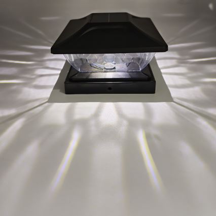 Сонячний світлодіодний світильник TOYA 4,5W/230V 3000/6500K 600 mAh IP44 чорний
