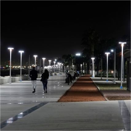 Сонячний вуличний LED-ліхтар із датчиком LUVIA LED/15W/3,2V 4000K IP54 5400 mAh + дистанційне керування